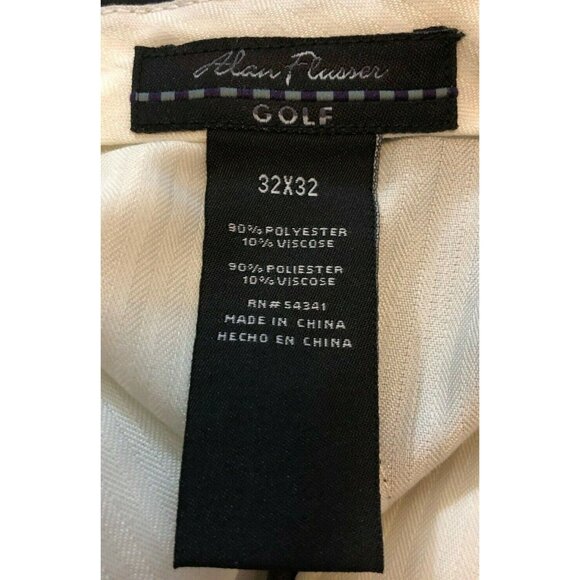 Alan Flusser Mens Pants 32/32 Brown Pleated Dress Golf‎ Slacks - Picture 3 of 5